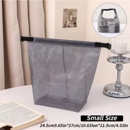 Waterproof Mesh Toiletry Bag, Drawstring Cosmetic Organizer with Quick-Release Buckle, Transparent Pouch for Travel, Gym, and Ba
