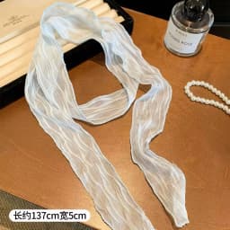 Folded Pure Color Long Scarf for Women Summer Season Decorative Hot Girl Youth Fashion Korean Style Rectangle Shape Scarf