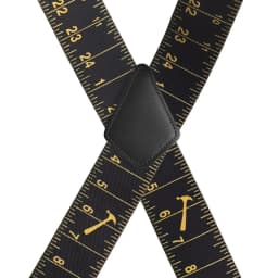 Heavy Duty Suspenders for Men Work Tape Measure Pattern 5cm X-back 4 Strong Clips Ruler Suspenders Trouser Braces Strap Belt