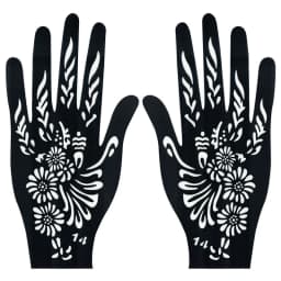 Pattern Tattoo Stencils for Women Hollow Henna Flower Tattoo Stencils for Hand Fingers Reusable Tattoo Templates Tattoo Tools