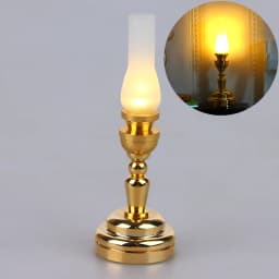 1:12 Dollhouse Miniature LED Light Candlestick Lamp Desk Lamp Home Lighting Model Furniture Decor Toy Doll House Accessories