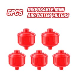 Mini Disposable Air Water Filter, Oil Water Separator, Air Line Filter Spray Gun Filter 1/4 Inch Thread for Spray Guns/Air Tools