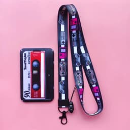 Retro Tape Card Holder Lanyard Camera Neck Strap Credit Card Case ID Badge Holders Credentials Protection Card Holders