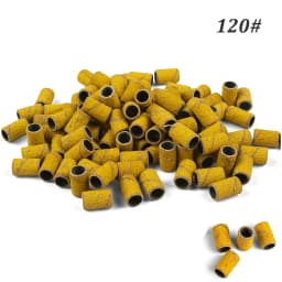 1000pcs Nail Sanding Bands Nail Drill Bit Caps Accessories for Manicure Gel Polish Removing Manicure Tool 80# 120# 180# 240# Set