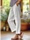 Ladies New Hot Plus Size Printed Simple Roll-up Casual Pants Streetwear Women PantsNine-minute Pants Breathable CoolSummer