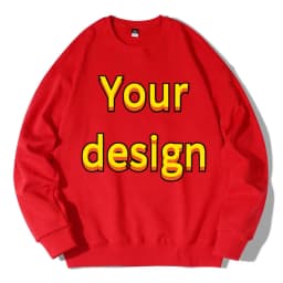 Customized Printed Cotton O Neck Pullover Long Sleeved Sweatshirts Men Women DIY Your Like Photo or Logo Fashion Casual Tops Tra