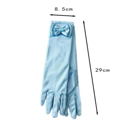 Children Satin Sequins Bow Long Gloves Princess Dance Performance Stage Gloves Girls Solid Full Finger Mittens Accessories
