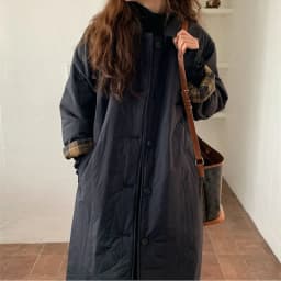 Autumn Winter Korean Army Green Warm Jacket Lapel Check Sleeves Straight Coat Fashion Medium Long Ladies Puffer Padded Outwear