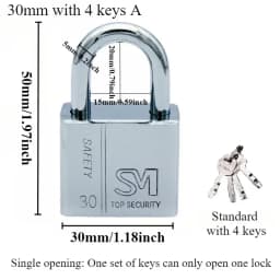 1PCS Heavy Padlock Dormitory Cabinet Drawer Anti-theft Lock Waterproof Rust Proof Small Latch Door Single Open Padlock