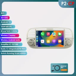 Android auto Car Radio Player For FIAT 500 Abarth 2007-2015 Multimedia GPS Navigation autoradio Support Carplay Octa Core 7862