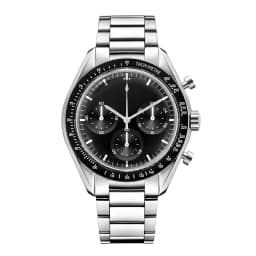 Custom Logo Diy Glow Watchs 40mm Vk63 Quartz Movement Watch Man Waterproof Mens Quality Luxury Mineral Glass Time Running Second
