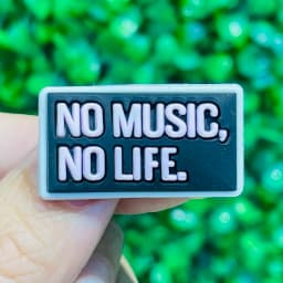 1-17Pcs Music Is My Life Slipper PVC Shoes Charms Guitar Microphone Buckle Clog Decorations DIY Backpack Wristbands Party Gift