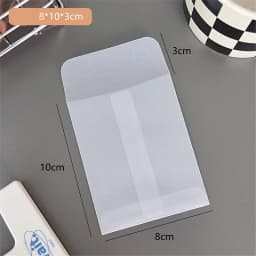 100pcs Translucent White Paper Envelope Packaging Bags DIY Jewelry Photo Cards Freebie Sticker Christmas Gift Wrapping Pouches