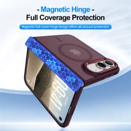 Luxury Matte Magnetic Charge Phone Case For iPhone Duo For Magsafe Skin Feel Translucent Shockproof Fold Cover Funda