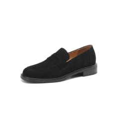 2026 Spring Sheep Suede Women Shoes Round Toe Chunky Heel Women Pumps Shoes for Women Deep Mouth Loafers Low Heels Ladies Shoes