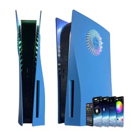 Replacement Faceplate Cooling Vents with RGB Light Strip LED Light Ring For PS5 Cover For PlayStation5 Disc Edition