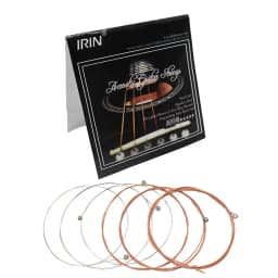 6Pcs/Set Acoustic Guitar Strings A104 Stainless Steel Mercerized Strings Silver Plated Copper Alloy Wound Guitar Accessories