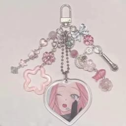 Acrylic Key Chain For Q-Version Heart Ornaments Alien Stage Same Style Mizi And Sua Keychains Accessory Christmas Gifts