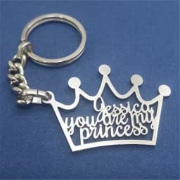 Custom Name Keychain Personalized Stainless Steel Pendant Keychains for Women Men Customized Nameplate Keyring Jewelry Gifts