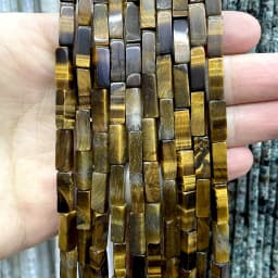 4*13MM Natural Stone Square Aventurine Tiger Eye Agates Crystal Jades Spacer Beads For Jewelry Making DIY Bracelet Accessories