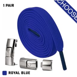 No Tie Shoelaces Flat Elastic Shoe Laces for Sneakers Press Buckle Lock Metal Switch Logo Shoelace for Kids Adults Quick Easy
