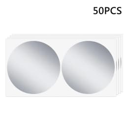 50pcs/ Pack 2" Inch, 50mm Gold Silver Scratch Off Stickers Labels for Lottery Tickets DIY Raffle Card Creating