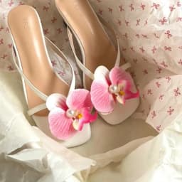 1 Pair Simulation Coloful Thai Fairy Butterfly Flower Shoe Buckles Butterfly Orchid Phalaenopsis Shoe Flower Sandals