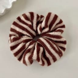 Stripes Knitted Wool Fabric Large Scrunchies Elastic Hair Bands Women Girls Ponytail Hair Ties Headbands Winter Hair Accessories