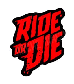 1PC RIDE or DIE Bicycle Frame Stickers DIY Mountain Bike Waterproof Vinyl Decals for Bicycle Decorative Motorcycle Trims