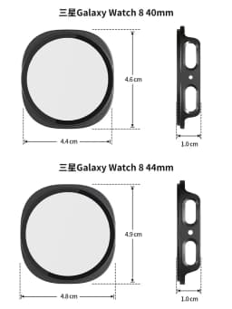 Tempered Glass+PC Cover for Samsung Galaxy Watch 9 44mm 40mm All Coverage Protective Bumper Case for Galaxy Watch 8 Accessories