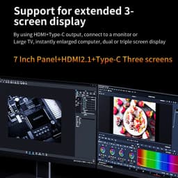 Sibolan 12-Gen Mini PC with 7 inch LCD Screen Inter N150/200/305 DDR5 3.7Hz Support WIFI 6.0 BT 5.2 For Home Office & Gaming
