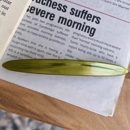 Leaf Fritillaria Korean Refreshing Fruit Green One line Clip Spring Clip Short Hair Horse Tail Hair Clip French Princess Head