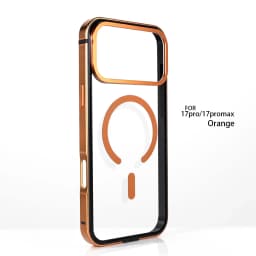 Metal Bumper Camera Ring Clear PC Case For iPhone 18Pro 18 17 Pro Max Alloy Frame Heavy Duty Transparent For Magsafe Back Cover