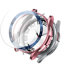 Tempered Glass+Bezel+Case For Samsung Galaxy Watch 6 Classic 43mm 47mm Cover TPU Bumper All-Around Protector Clear Screen Bezels