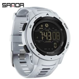 SANDA 2145 Men's Sports Watch, Pedometer & Calorie Counter, 50M Waterproof LED Digital Military Wristwatch, Relogio Masculino