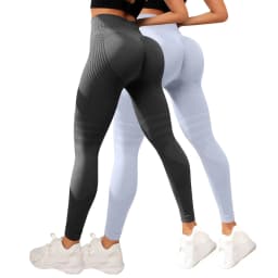 2pcs 3D Compression Leggings Cellulite Slimming Leggings Women High Waist Seamless Push Up Opaque Sport Pants For Yoga Fitness