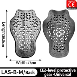 Black CE Level 2 Certified Motorcycle Jacket Insert Protector Thick Elastic Back Spine Protective Pad Rider Armor Coat Accessory
