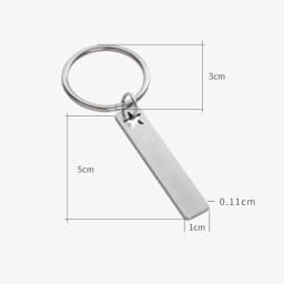 Stainless Steel Anti-lost  Customized Phone Number Key Chain for Women Men Personalized Laser Engraved Names  Bar Key Ring