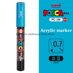 1 UNI POSCA PC-1M Marker Art Supplies for Artist POP Poster Pen Graffiti Advertising 0.7mm Art Stationery Multi-color Optional