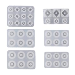 DIY Resin Bead Molds for Jewelry Silicone Molds with Hole Cabochon Gem Jewelry Making Epoxy Resin Molds for Earrings Pendant