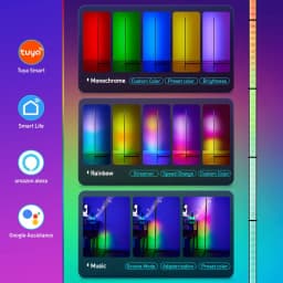 200cm RGB Tuya Floor Lamp Smart APP Remote Control Modern Corner Floor Light Atmospheric LED Stand Lighting Festival Decoration