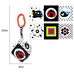 0-12Months Soft Baby Books 3D Touch Feel High Contrast Cloth Book Infant Early Learning Toy Toddlers Sensory Activity Cloth Book