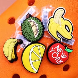 Original Various Fruit Designer Shoe Charms 5pcs/lot Clog Buckle Accessories Luxury Upper Jewelry Decorations Gift Preferred