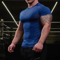 2025 Men Solid Color Sport T-shirt Summer New Gym Fitness Bodybuilding Male Workout Shirts Fashion Short Sleeves T-shirt Men Top