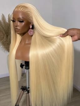 613 Blonde Deep Wave Human Hair Lace Front Wigs 200 & 250 Density 13x4 13x6 HD Lace Frontal Wigs Pre Plucked Natural Hairline Brazilian Remy Human Hair Ponytail Compatible Lace Wigs Ready To Wear Fashion Hairstyle For Women Party Work Daily Styling