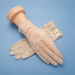 Women's Summer UV Resistant Ice Thin Driving and Cycling Touch Screen Anti Slip Breathable Short Sunscreen Lace Gloves