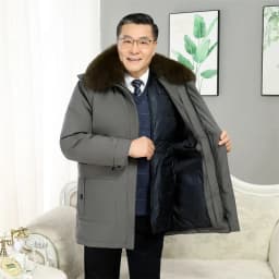 Windbreaker Men's Down Coats And Parkas Winter Jacket Man White Goose Down Jacket Puffer Jackets Padding Detachable Inner HXY196