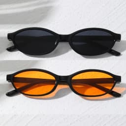 2pcs Women's Vintage Small Oval Sunglasses, UV Protection, Ideal for Outdoor, Travel, Driving & Daily Wear, Perfect Gifts
