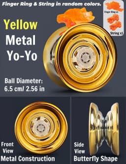 Children's yo-yo toy for beginners made of metal. Halloween and Christmas gift