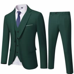 ( Blazer + Vest + Pants ) Men's Suit Slim 3 Pieces Set Solid Wedding Party Prom Groom Best Male Formal Business Suit